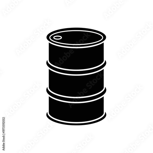 oil drum isolated a black industrial barrel container for fuel storage representing global energy raw material and power concepts