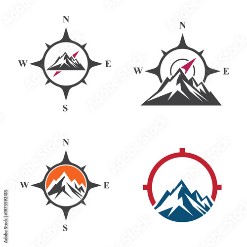 professional kompass logo and symbol with minimalist design