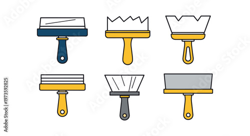 Wall Putty Knife Line art minimal abstract shapes