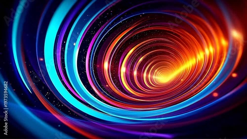 Artistic style rotating circle aperture geometric abstract background