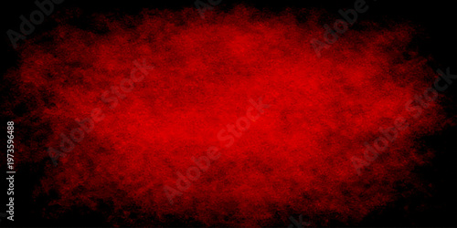 Red fire and smoke swirl over a dark grunge wall texture with an aged blood color pattern creating a vintage textured backdrop for art design wallpaper