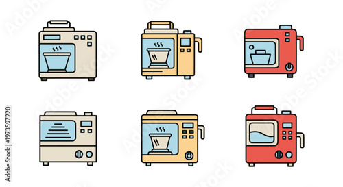 Steam Sterilizer Line art abstract simple decorative illustration