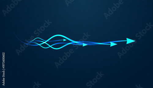 digital streams reflect an upward movement, essential for visualizing data in the finance and business world. and Neon digital streams evoke a sense of upward progress