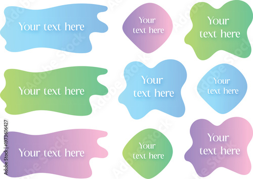 Text box frame set, text message frame background