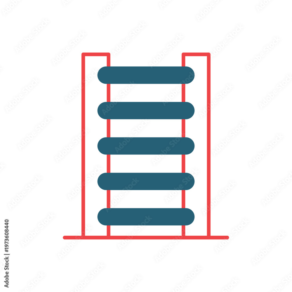 Fototapeta premium Step Ladder Glyph Icon
