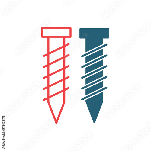 Metal Nail Glyph Icon