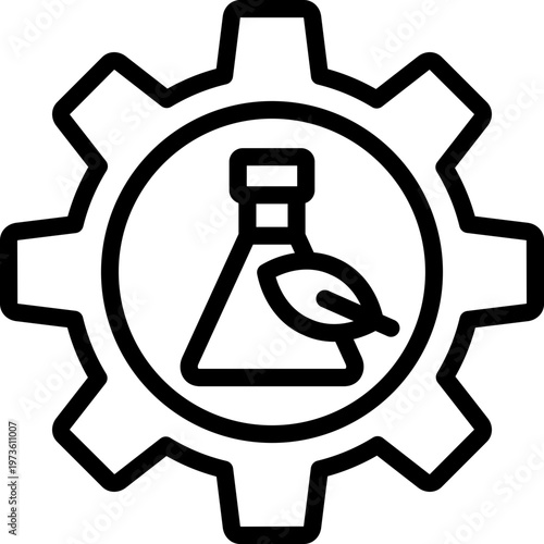 bioengineering icon illustration design with outline