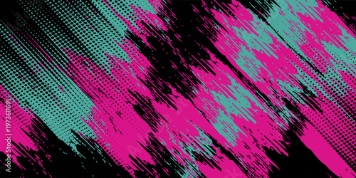 Car sticker wrap banner abstract sporty lines pink blue greenish grunge color combination brush storm thunder modern pattern racing motorsport. eps10.