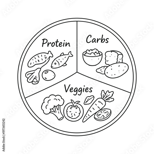 Healthy Balanced Diet Plate Nutrition Guide