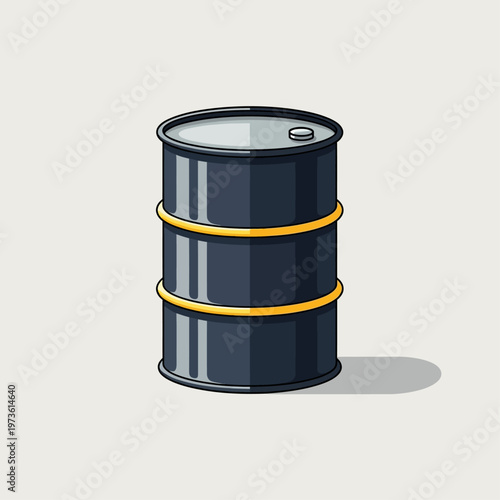an isolated crude oil barrel a dark industrial drum symbolizing global energy resources fuel storage and supply chain logistics.