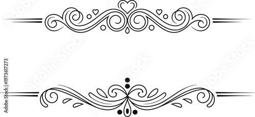 Decorative frames and borders set vector vintage elements graphic design for your design