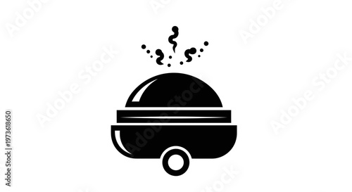 Black Icon of a Barbecue Grill.