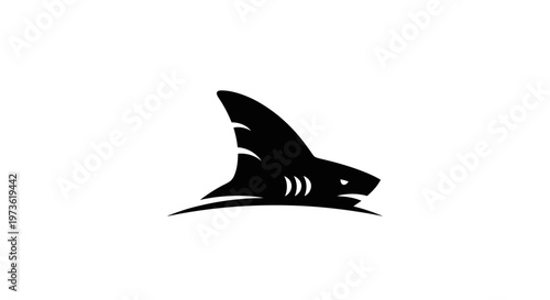 Black silhouette of a flying fish.