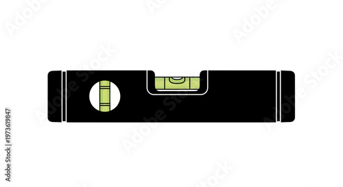 Black spirit level tool instrument.