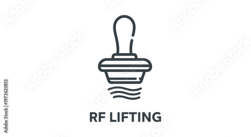 rf lifting icon symbolizing modern radio frequency skin tightening treatment perfect for cosmetic clinic websites and beauty technology concepts