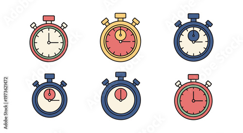 Stop Watch Line art vector abstract minimal decorative illustration