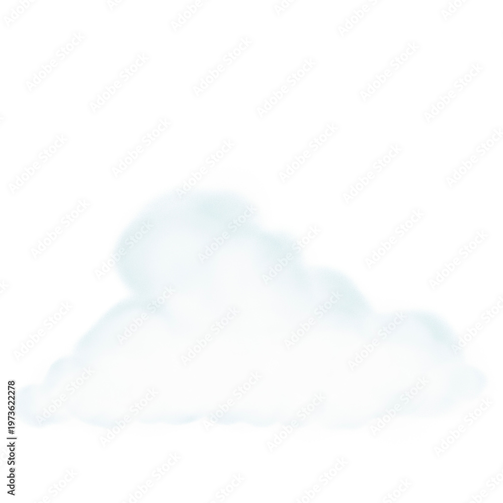 Fototapeta premium Hand drawn watercolor cloud illustration isolated on white background