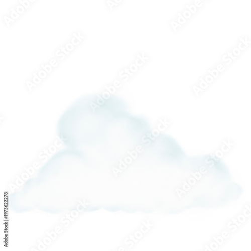 Hand drawn watercolor cloud illustration isolated on white background