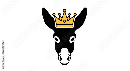 Crowned Donkey Head Icon