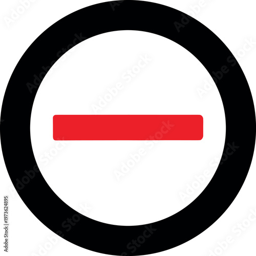 Bold Red Prohibited No Entry Warning Symbol