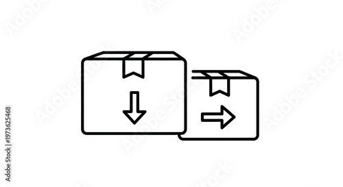 Delivery Boxes Icon: Shipping and Logistics Concept