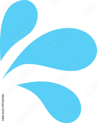 Blue Petal Fan Flourish Accent
