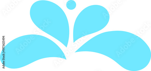 Blue Puddle Splash Decorative Element