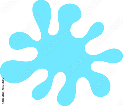 Soft Blue Splash Blob Element