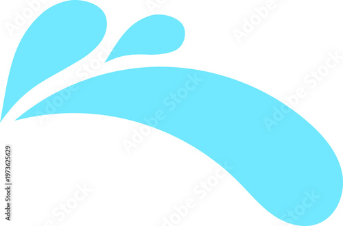 Blue Arc Splash Sweep Element