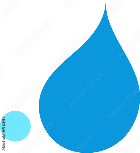 Bold Blue Water Drop Accent