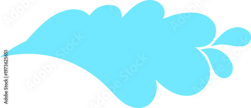 Blue Crest Burst Splash Graphic