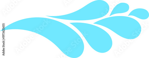 Blue Spray Arc Decorative Shape