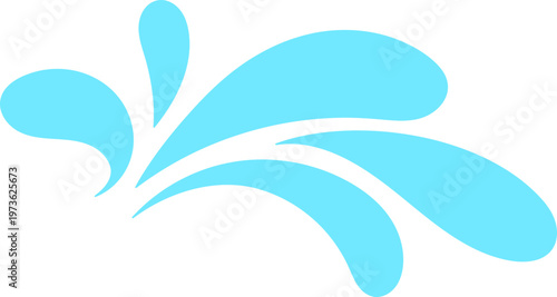 Blue Fountain Splash Decoration