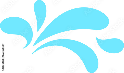 Low Blue Flourish Splash Accent