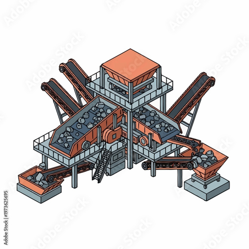 Industrial stone crusher machine equipment.