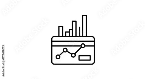 Financial Growth Chart on Credit Card Icon, Business Analytics and Investment Concept