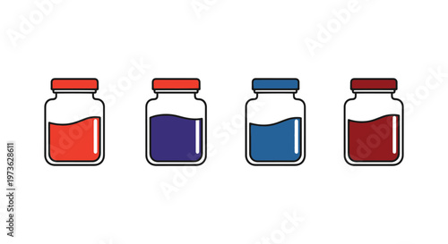 Storage Jar Line art vector creative simple shapes
