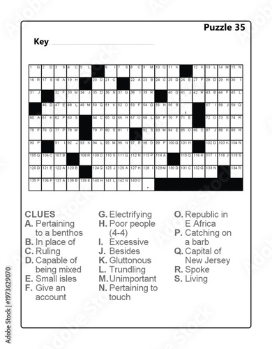 Printable Acrostic Word Puzzle Worksheet for Education and Brain Training 35