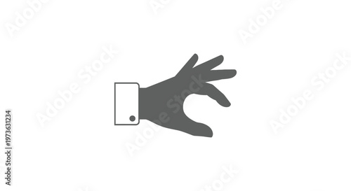 hand gesture showing small size on a white background representing a little bit or tiny amount for various concepts and comparisons
