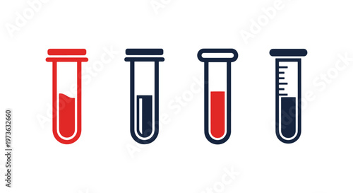 Test Tube Line art vector set creative abstract design illustration