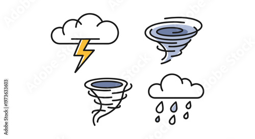 Storm Core Line art vector abstract clean creative illustration