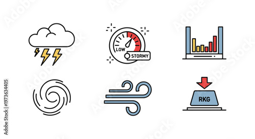 Storm Pressure Line art vector clean abstract simple shapes