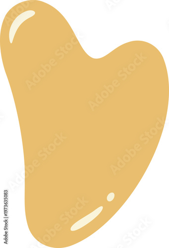 Yellow gua sha skincare tool icon