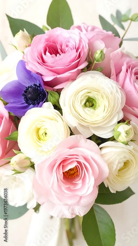 Beautiful bouquet of flowers pink.