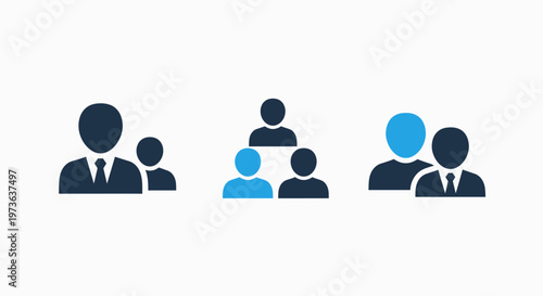 Business people group team and hierarchy collaboration icons