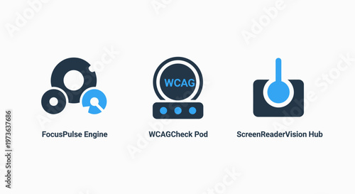 Accessibility and web development technical support icons