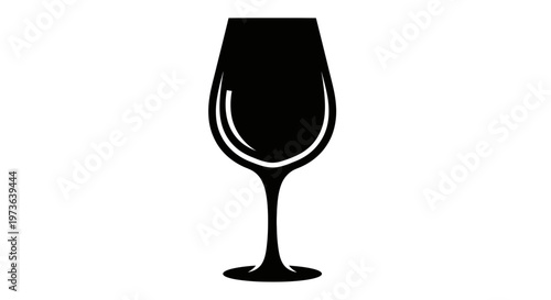 Silhouette of a wine glass.