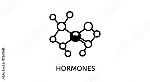 hormones chemical structure molecular graphic illustrating the complex endocrine system and biology concept perfect for scientific research and medical presentations