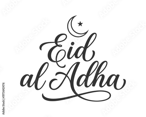 Eid al Adha calligraphy combines elegance and meaning perfect for various celebratory design needs