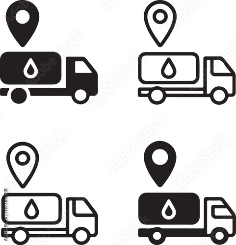 Fuel Transportation Logistics Banner, Fuel Transportation Logistics Banner icon, Fuel Transportation Logistics Banner vector, delivery system design, energy logistics concept, transport network